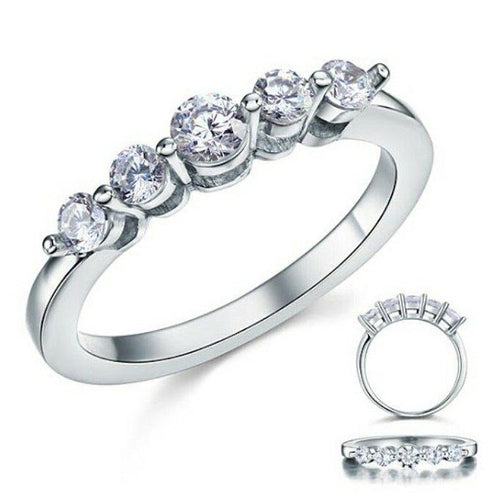 925 sterling silver stimulated diamond ring