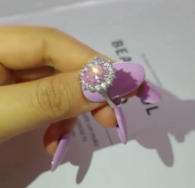 Load image into Gallery viewer, PRINCESS Sterling silver ring in Pink