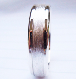KLEIN Mens Handcrafted Sterling Silver wedding band