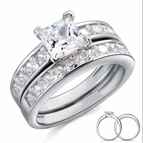 AVIANA Sterling silver ring set