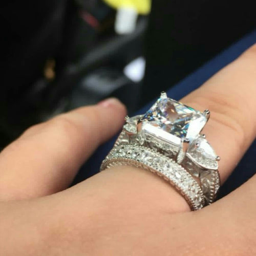 MANAL sterling silver ring set
