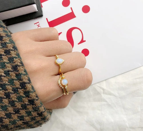 MARISHA Sterling silver ring set